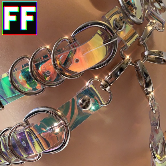 IRIDESCENT BUCKLED IN BELT ✖️ - Picture 5 of 6